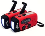 🔋 [enhanced edition] 2-pack hy-88wb emergency dynamo solar self powered am/fm/wb (noaa) radio, enhanced 2000mah lithium-ion battery, flashlight, charger for smartphones and usb devices logo