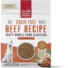 img 2 attached to 🐶 The Honest Kitchen Whole Food Clusters Сухой корм для собак высшего качества - Комбинация без клеток курицы, индюшки и говядины с 10 шт. салфеток PetFaves: Честный выбор для вашего дорогого пёсика.