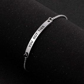 img 2 attached to 💪 Sousyokyosam You Got This: Empowering Thin Bangle Bracelet for Women & Teen Girls, Inspiring Positive Messages