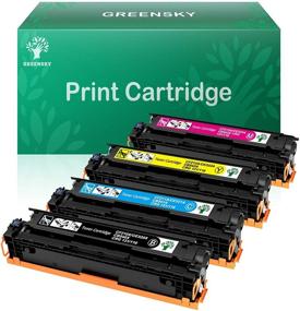 img 4 attached to 🖨️ GREENSKY 128A Toner Cartridge Replacement Set - CE320A CE321A CE322A CE323A, Compatible with HP Color CP1525n CP1525nw CM1415fn CM1415fnw Printer (4-Pack)