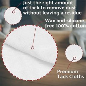 img 3 attached to 🛠️ S&amp;F STEAD &amp; FAST Tack Cloth, White 18” x 36”, 15-Pc Premium Quality Tack Cloths for Woodworking, Automotive Painting, Finishing, Sanding - Bulk Pack Tac Rags for Professionals, White