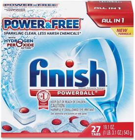 img 1 attached to 💪 Highly Effective Finish Powerball Tabs Dishwasher Detergent with Power and Free Formula - 27 Count