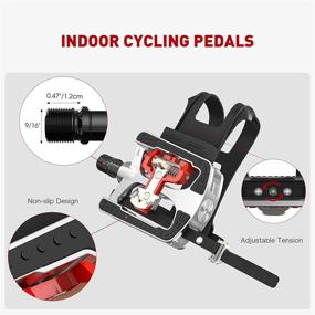 img 2 attached to 🚴 JOROTO Spin/MTB/Indoor Bike Pedals for Shimano SPD System with Toe Cages | Compatible with Peloton 9/16" | Truly Sealed Bearing Spindle | Updated Cleats