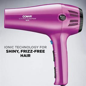 img 2 attached to 💖 Conair 1875 Watt Cord-Keeper Hair Dryer in Pretty Pink - Powerful and Convenient!