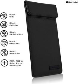 img 4 attached to 📱 Silent Pocket Faraday Bag Smartphone Sleeve: Protect Your Privacy & Secure Your Phone - Leather or Waterproof Nylon Options - Signal Blocking Shield for iPhone, Samsung Galaxy & More - Ideal for Travel, Anti-Hacking - Available in Multiple Colors