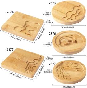 img 3 attached to 🌊 River Edge Wood Coaster Set: Cast with Epoxy Resin in Craft Kit (5-Count)
