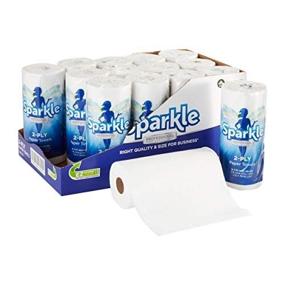 img 4 attached to Georgia-Pacific Sparkle 2-Ply Perforated Roll Paper Towels – 15 Rolls, 85 Sheets Each, White (2717714)