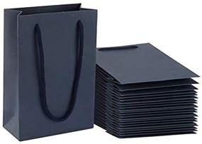 img 3 attached to 🎁 25-Pack Sdootjewelry Navy Gift Bags: Heavy Duty Kraft Paper Bags with Handles - Perfect for Shopping, Retail, Parties