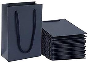 img 2 attached to 🎁 25-Pack Sdootjewelry Navy Gift Bags: Heavy Duty Kraft Paper Bags with Handles - Perfect for Shopping, Retail, Parties