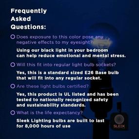 img 2 attached to SleekLighting 13W Spiral CFL Black Fluorescent Disco Party Lightbulb - Blacklight Glow in the Dark Bulb with Medium Base, UL Approved - Pack of 2