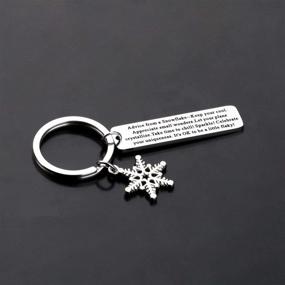 img 3 attached to ❄️ Gzrlyf Snowflake Keychain: Inspiring Advice and Motivation in Gifts