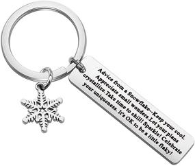img 4 attached to ❄️ Gzrlyf Snowflake Keychain: Inspiring Advice and Motivation in Gifts