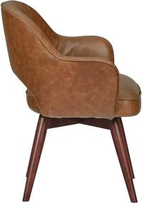 img 1 attached to 🪑 Rivet Mid-Century Bonded Leather Swivel Chair: Stylish & Comfortable Addition to Your Space