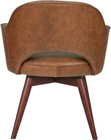 img 2 attached to 🪑 Rivet Mid-Century Bonded Leather Swivel Chair: Stylish & Comfortable Addition to Your Space