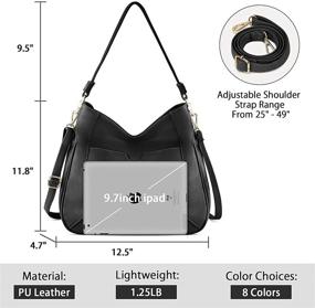 img 1 attached to Handbags Leather Shoulder Crossbody Multi Pockets Women's Handbags & Wallets