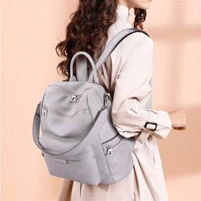 img 2 attached to 🎒 LSW Womens Backpack Purse: Stylish Large Capacity Travel Leather Bookbag for Women