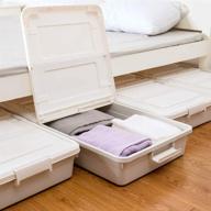 🛏️ convenient and spacious 3 pack large rolling under bed storage bin with wheels – slide & access underbed plastic containers with lid open from both sides – 37 x 19 x 7.3 inches логотип