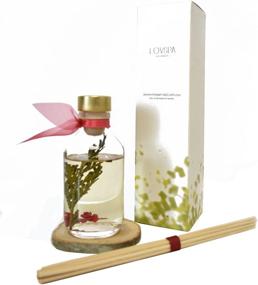 img 3 attached to 🎄 LOVSPA Winterberry Spruce Reed Diffuser Set with Wood Coaster - Cedar, Balsam, Berries, and Spice Scented Oils - Rustic Winter Home Decor, Made in The USA