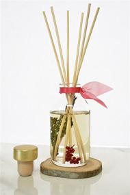 img 2 attached to 🎄 LOVSPA Winterberry Spruce Reed Diffuser Set with Wood Coaster - Cedar, Balsam, Berries, and Spice Scented Oils - Rustic Winter Home Decor, Made in The USA