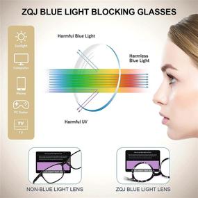 img 1 attached to 👓 Blue Light Blocking Glasses - Stylish Computer Gaming Eyewear for Women, Men, and Teens - Anti-Eyestrain Blue Blocker Glasses