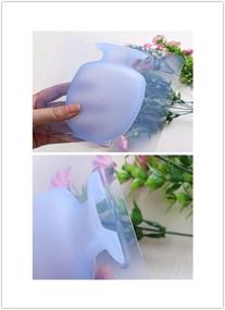 img 2 attached to 🌸 Набор из 2 силиконовых ваз Yaocoral - съемные магнитные вазы для холодильника, вазы для стены с гидропонным плантером на самоклеющейся основе - идеально подходит для украшения окон, стекла, вечеринок, выставок, свадеб, фестивалей, дома и кухни (белый, 2 штуки)