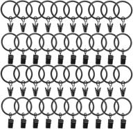 улучшите ваши шторы с помощью декоративных кольцев с зажимами datttcc 40 pack metal curtain rings: противоржавчинные, винтажный дизайн, 1.26-дюймовый внутренний диаметр, элегантный черный. логотип