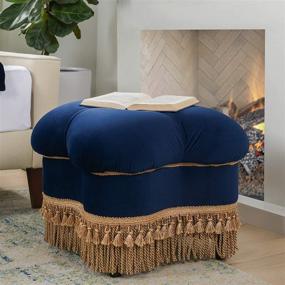 img 3 attached to Navy Blue Jennifer Taylor Home Ellen Ottoman: Enhancing Your Space with Style and Comfort