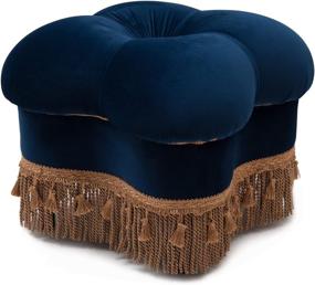 img 1 attached to Navy Blue Jennifer Taylor Home Ellen Ottoman: Enhancing Your Space with Style and Comfort