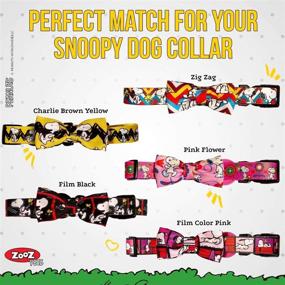 img 3 attached to 🐶 ZOOZ PETS Snoopy Dog Bow Tie & Cat Bowtie - Official Peanuts Bowtie Dog Collar - Colorful Bowtie for Dogs and Cats - Lightweight & Comfortable Pet Accessory - 5 Peanuts Licensed Prints