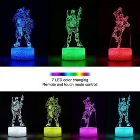 img 3 attached to 🌈 Colorful Remote Controlled 3D Optical Illusion Legends Night Light - Perfect Kids Bedroom Decoration Desk Lamp with 16 Changeable Color Patterns - Creative Lighting and Birthday Gift Idea