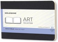 📒 moleskine art sketch album, pocket size, soft cover, plain/blank, black, 72 pages logo