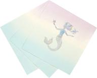 🧜 talking tables mermaid table disposable napkin, multicolor pack (1) logo