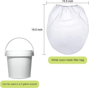 img 2 attached to 🎨 High-quality Fine Mesh Paint Strainer Bags - 10 Pack, 5 Gallon Bucket Size