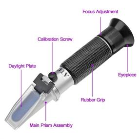 img 2 attached to Brix Refractometer with ATC: Essential Hydrometer for Wine Making & Homebrew Kit (0-32% Brix)