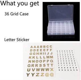 img 3 attached to 📦 Convenient 36 Grid Plastic Organizer Container Box: Adjust Your Letter Board with Stickers Effortlessly!