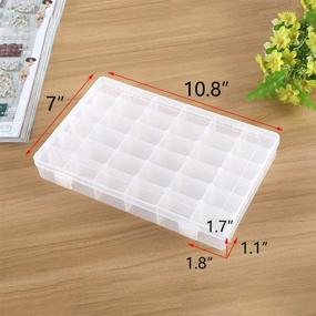 img 1 attached to 📦 Convenient 36 Grid Plastic Organizer Container Box: Adjust Your Letter Board with Stickers Effortlessly!