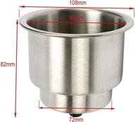 amarine made stainless steel cup drink holder: premium marine boat rv camper accessory with drain logo