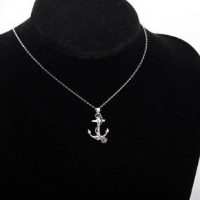 img 1 attached to ⚓ SEIRAA Anchor Pendant Necklace: Refuse to Sink, Nautical Jewelry and Inspirational Gift for Boyfriend Girlfriend