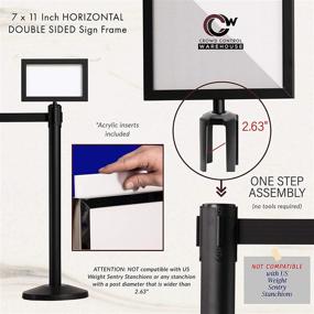 img 2 attached to Crowd Control Warehouse Stanchion Post Top Sign Frame Occupational Health & Safety Products