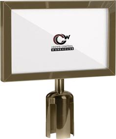 img 4 attached to Crowd Control Warehouse Stanchion Post Top Sign Frame Occupational Health & Safety Products