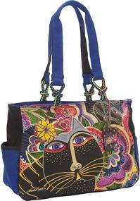 img 3 attached to 👜 Stylish and Colorful Laurel Burch Carlotta's Cats Tote for All Sizes