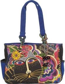 img 4 attached to 👜 Stylish and Colorful Laurel Burch Carlotta's Cats Tote for All Sizes