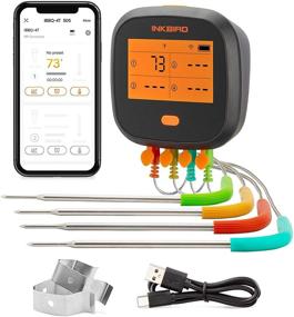 img 3 attached to 🌡️ Inkbird IBBQ-4T Replacement Colored Probe Kit - 4-Pack for WiFi Meat Thermometer - Compatible with IBBQ-4T (Not for IBT-4XS, IBT-6XS)