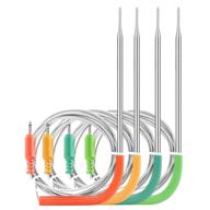 🌡️ inkbird ibbq-4t replacement colored probe kit - 4-pack for wifi meat thermometer - compatible with ibbq-4t (not for ibt-4xs, ibt-6xs) logo