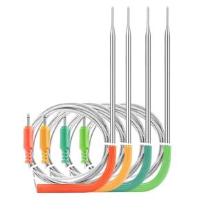 img 4 attached to 🌡️ Inkbird IBBQ-4T Replacement Colored Probe Kit - 4-Pack for WiFi Meat Thermometer - Compatible with IBBQ-4T (Not for IBT-4XS, IBT-6XS)