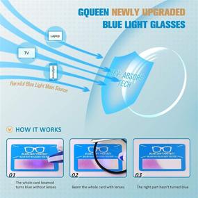 img 1 attached to 👓 GQUEEN TR90 Retro Round Blue Light Blocking Glasses - Protect Your Eyes for Computer Gaming - Unisex GQ510