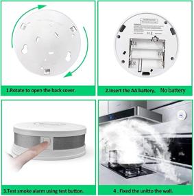 img 1 attached to LCD Display Dual Sensor Combination Smoke and Carbon Monoxide Detector 🔥 for Home, Kitchen, Office, School - Meets UL 217 & UL 2034 Standards