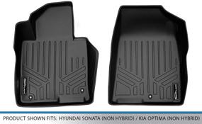 img 1 attached to 🚗 MAXLINER Floor Mats 1st Row Liner Set Black - 2015-2019 Hyundai Sonata / 2016-2020 Kia Optima [Non Hybrid]