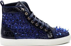 img 3 attached to Enzo Romeo Rhinestone Sneakers Numeric_9_Point_5 Men's Shoes in Fashion Sneakers