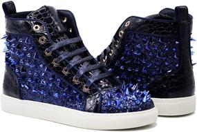 img 4 attached to Enzo Romeo Rhinestone Sneakers Numeric_9_Point_5 Men's Shoes in Fashion Sneakers